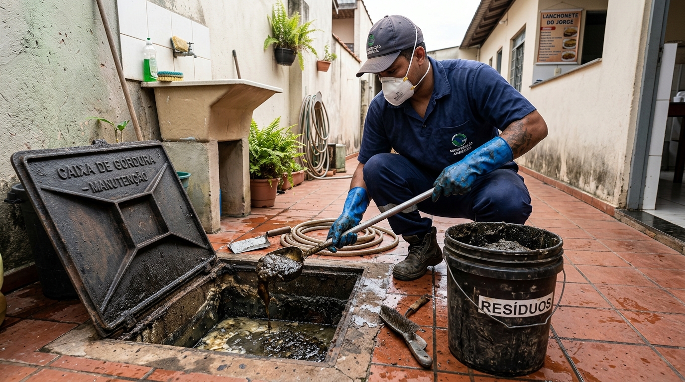 Manutenção de Caixa de Gordura em Jundiaí‑SP